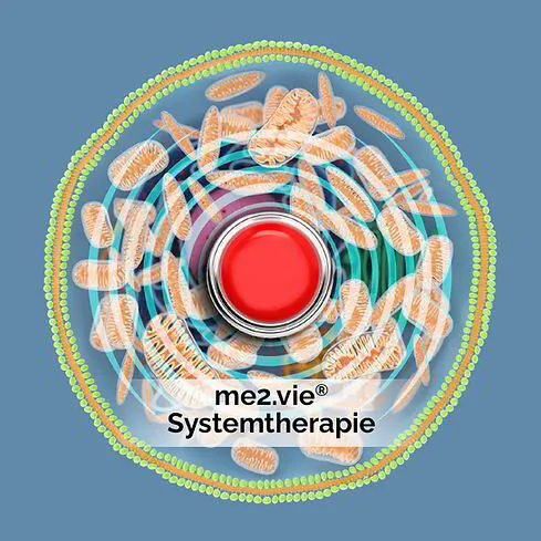 Patientin entspannt während einer me2.vie® Systemtherapie mit Applikatoren auf dem Körper, daneben das Behandlungsgerät